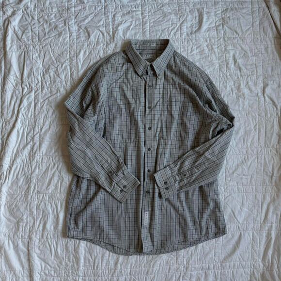 Savane Other - Vintage y2k flannel plaid button down oversized shirt savane sz xl 100% cotton